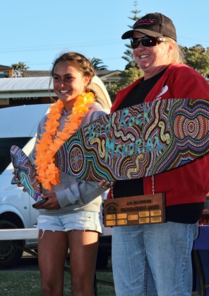 Gracie Monaghan Winner of the Mid North Coast Girls Surfing Award